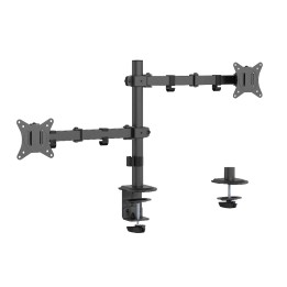 Gembird MA-D2-03 Braccio doppio di supporto monitor regolabile per scrivania 17"-32" nero