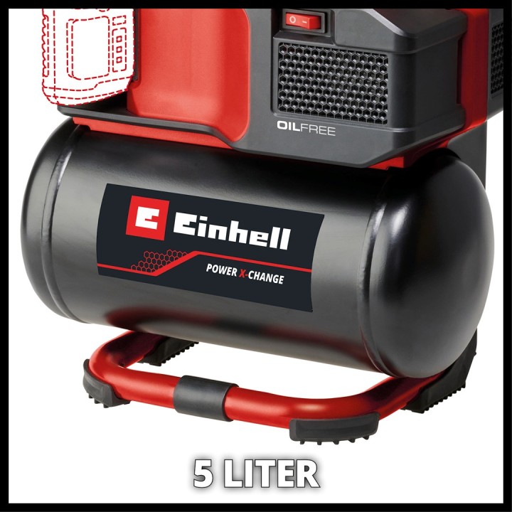 Einhell TE-AC 18/75 Li OF-Solo compressore d'aria 75 l/min Batteria