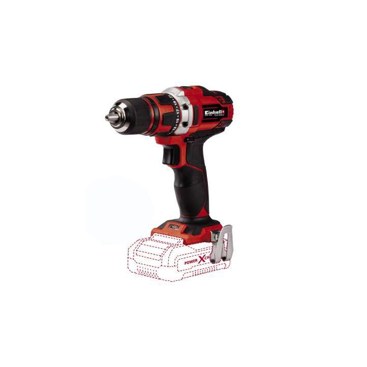 Einhell TE-CD 18/40 Trapano a batteria Li-Solo 1500 RPM Nero Rosso 1.1 kg