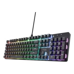 Trust GXT 871 Zora QWERTY US Inglese - tastiera gaming USB (nera)