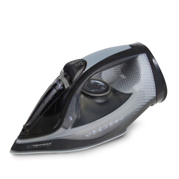 Esperanza EHI011 Ferro da stiro a vapore piastra ceramica grigio nero 2600 W