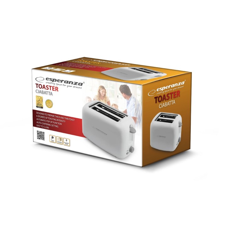 Esperanza EKT002 Caprese 2 Fette 600 W bianca