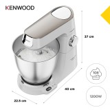 Kenwood Robot da cucina Titanium Chef Baker XL 1200 W 7 L bianco con bilancia integrata