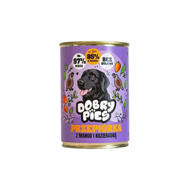 DOBRY PIES Manzo con topinambur e rosmarino - cibo umido per cani - 400g