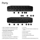 HP EliteDesk 8 Mini G2i Desktop Next Gen AI PC Copilot+ PC Intel Core Ultra 7 356H 16 GB DDR5-SDRAM 512 GB SSD Windows 11 Pro Mi