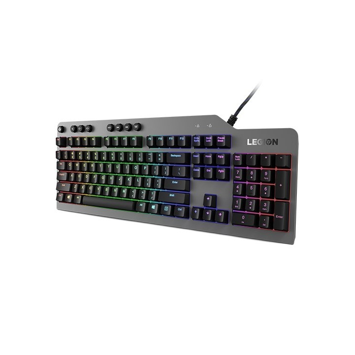 Lenovo Legion K500 tastiera Gaming USB QWERTY US inglese nero grigio