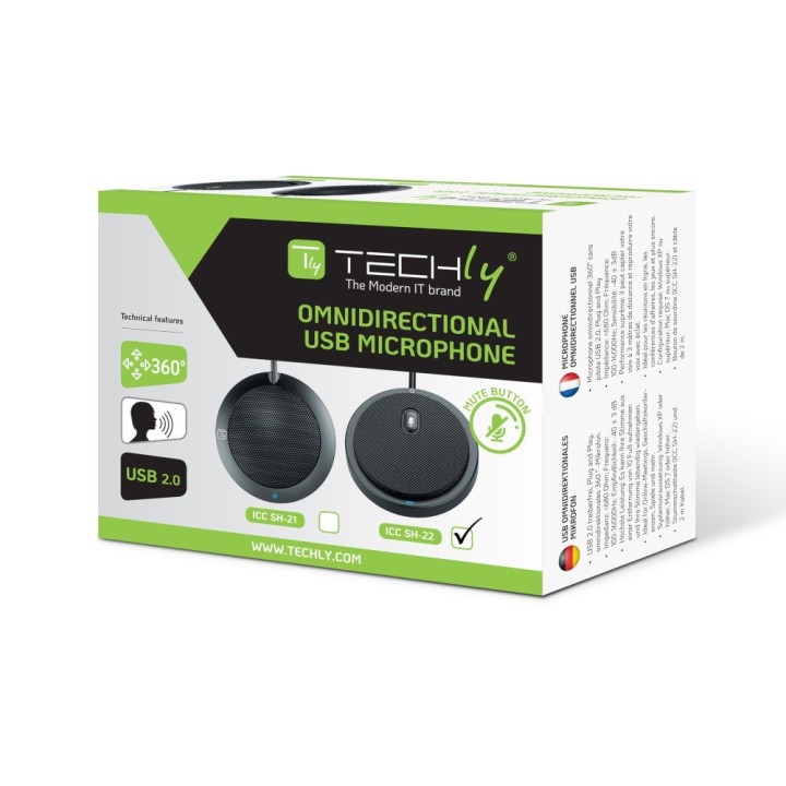 Techly ICC SH-22 microfono nero microfono per conferenza
