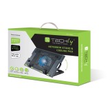Techly Supporto per notebook e pad di raffreddamento per notebook fino a 17.3