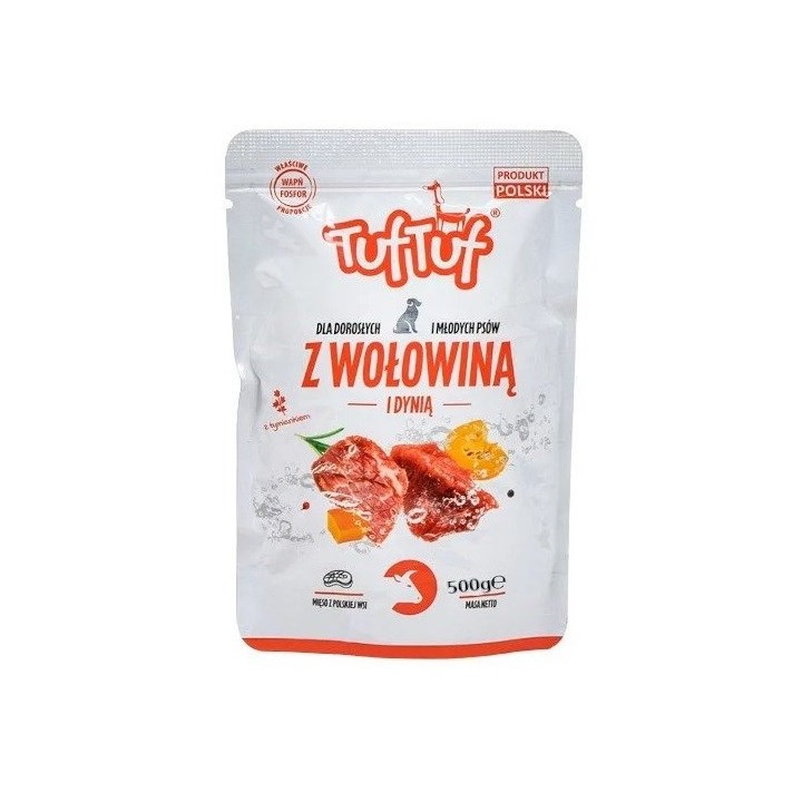 TUF TUF cibo umido per cani manzo con zucca - 500g
