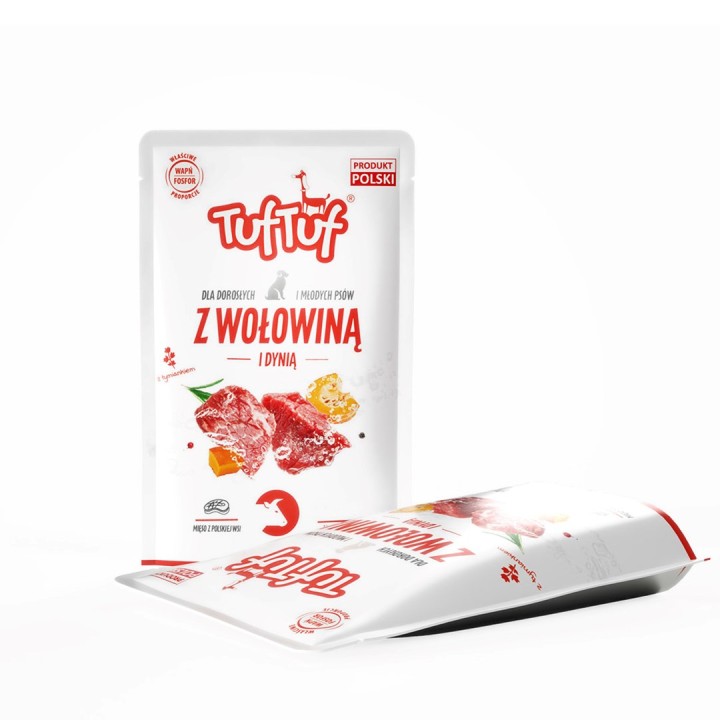 TUF TUF cibo umido per cani manzo con zucca - 500g