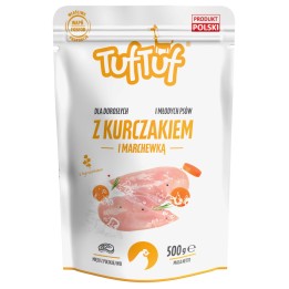 TUF TUF cibo umido per cani pollo macinato con carote - 500g
