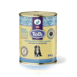 FOLK Pasto delicato per cuccioli con coniglio mono - cibo umido per cani - 800g