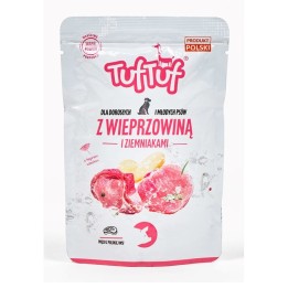 TUF TUF Minced maiale con patate - cibo umido per cani - 500g