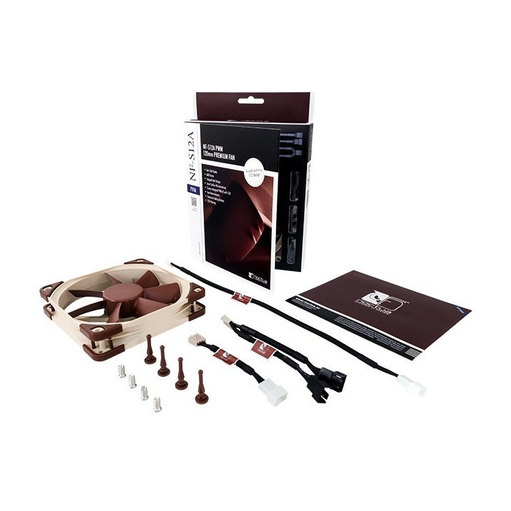 Noctua NF-S12A PWM componente di raffreddamento per computer Ventola case per PC 12 cm marrone