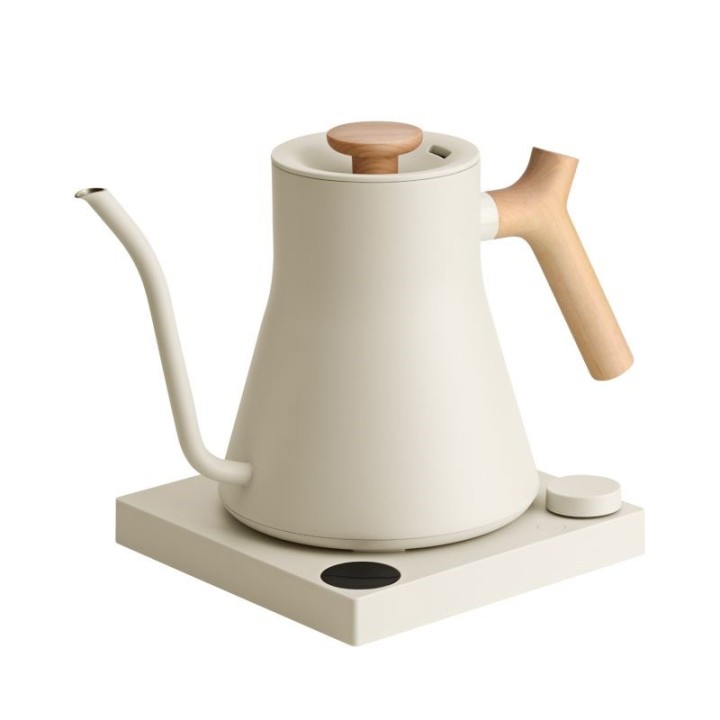 Fellow Stagg EKG PRO 900ml bollitore elettrico in beige sesamo con manico in legno