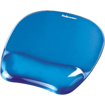 Fellowes CRYSTAL Mouse & Poggiapolsi Gel Ciano