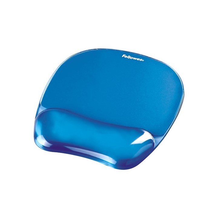 Fellowes CRYSTAL Mouse & Poggiapolsi Gel Ciano