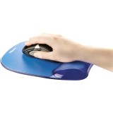 Fellowes CRYSTAL Mouse & Poggiapolsi Gel Ciano