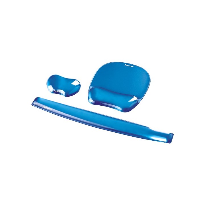 Fellowes CRYSTAL Mouse & Poggiapolsi Gel Ciano