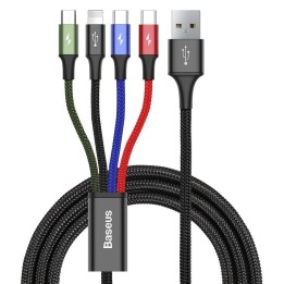 Cavo USB Baseus veloce 4in1 2xUSB-C / Lightning / Micro 3.5A 1.2m (nero)