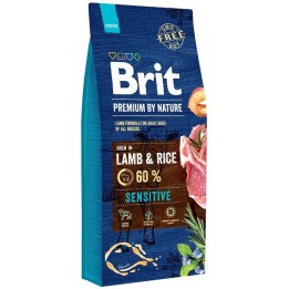 BRIT Premium by Nature Sensitive agnello con riso - cibo secco per cani - 15 kg
