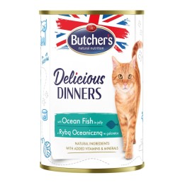 BUTCHER'S Delicious dinners Pezzi di pesce oceanico in gelatina - cibo umido per gatti - 400 g