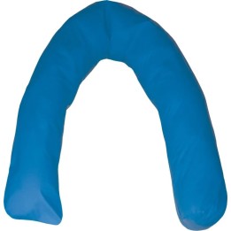 Cuscino posizionamento letto U-crescent in fibra di silicone blu
