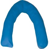 Cuscino posizionamento letto U-crescent in fibra di silicone blu