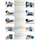 Cuscino posizionamento letto U-crescent in fibra di silicone blu