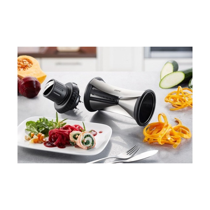 GEFU SPIRELLI XL Affettatrice Manuale Nero Acciaio inossidabile Plastica Acciaio inossidabile