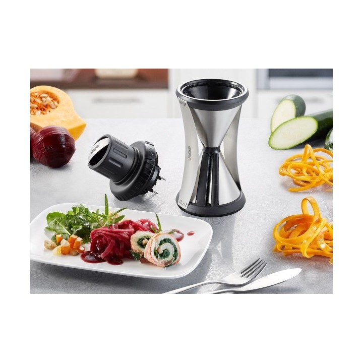 GEFU SPIRELLI XL Affettatrice Manuale Nero Acciaio inossidabile Plastica Acciaio inossidabile