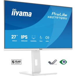 iiyama ProLite XB2797QSU-W1 monitor per computer 68.6 cm (27 ) 2560 x 1440 pixel Quad HD LED bianco