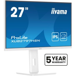 iiyama ProLite XUB2797HSN-W2 Monitor per computer 68.6 cm (27 ) 1920 x 1080 pixel Full HD LED bianco