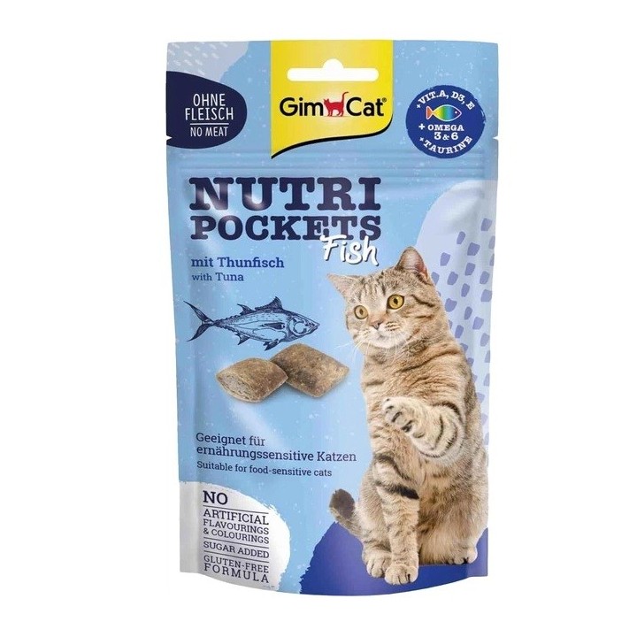GIMCAT Nutri pockets Tonno - snack per gatti - 60g