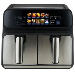 ProfiCook PC-FR 1287 H Friggitrice ad aria calda doppia 8 L Da banco 2200 W Nero Acciaio inox