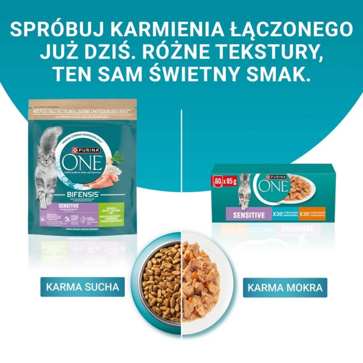 PURINA One Sensitive scatola - cibo umido per gatti - 60x85g