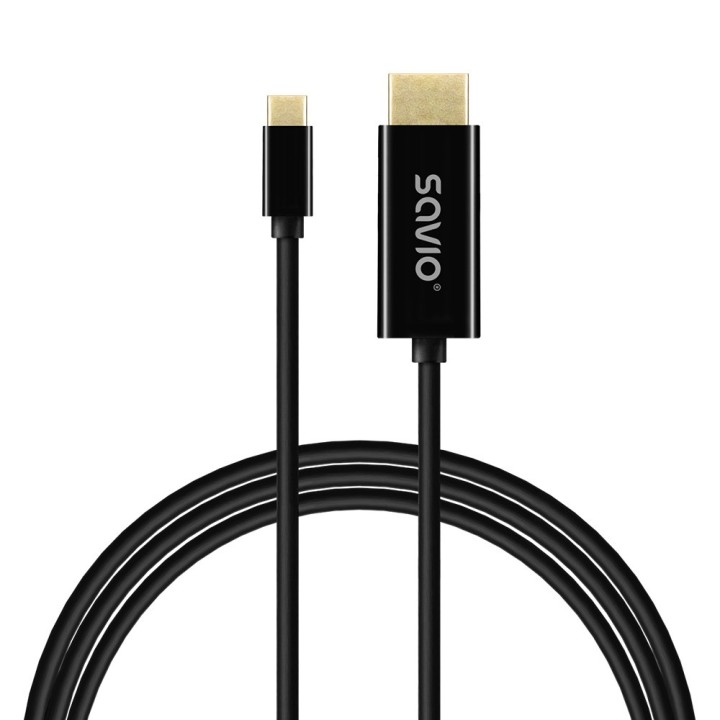 Cavo SAVIO CL-191 USB-C a HDMI 30Hz 2m in plastica