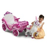Huffy Carrozza elettrica Disney Princess con cavallo 6 V rosa
