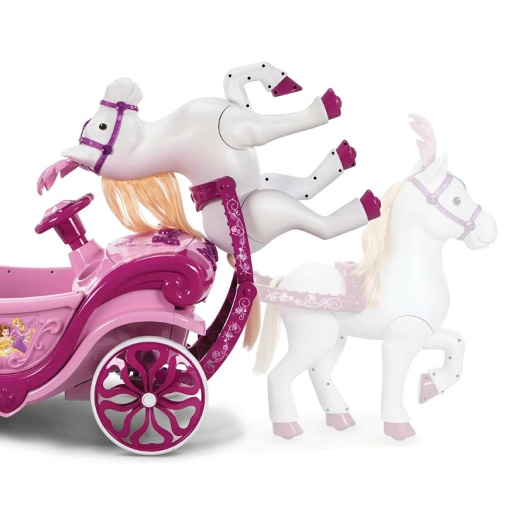 Huffy Carrozza elettrica Disney Princess con cavallo 6 V rosa