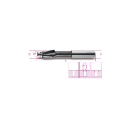 Beta 421 5 Svasatori con perno guida grado fine in acciaio HSS 004210005