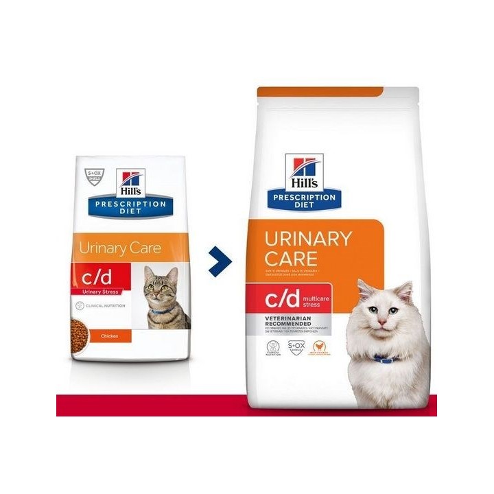 HILL'S PRESCRIPTION DIET Feline c/d Multicare Stress Cibo secco per gatti Pollo 8 kg
