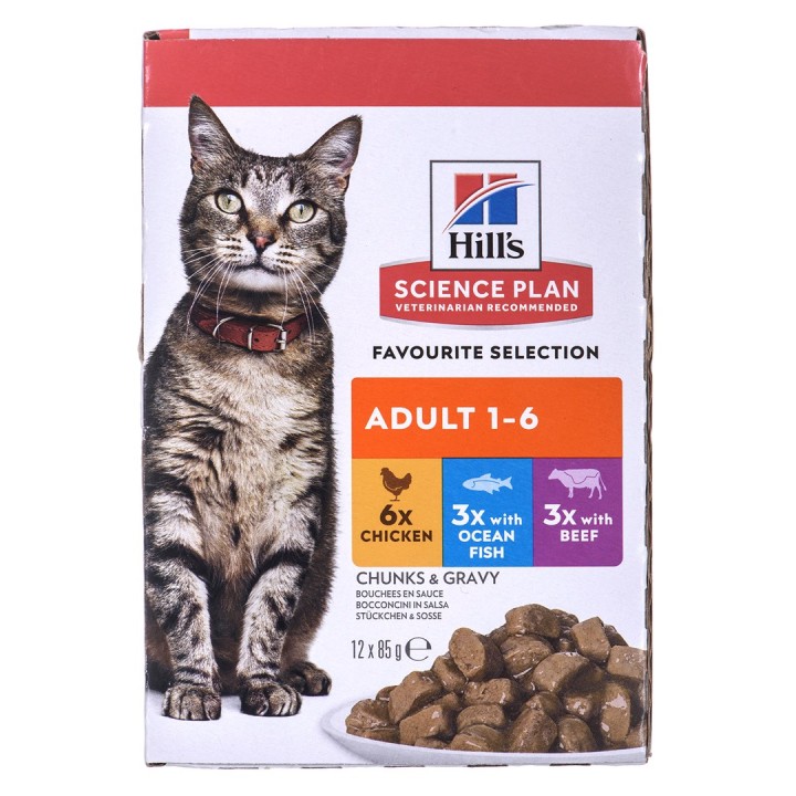 HILL'S Feline Adult Multipack Classic – bustine 12×85 g