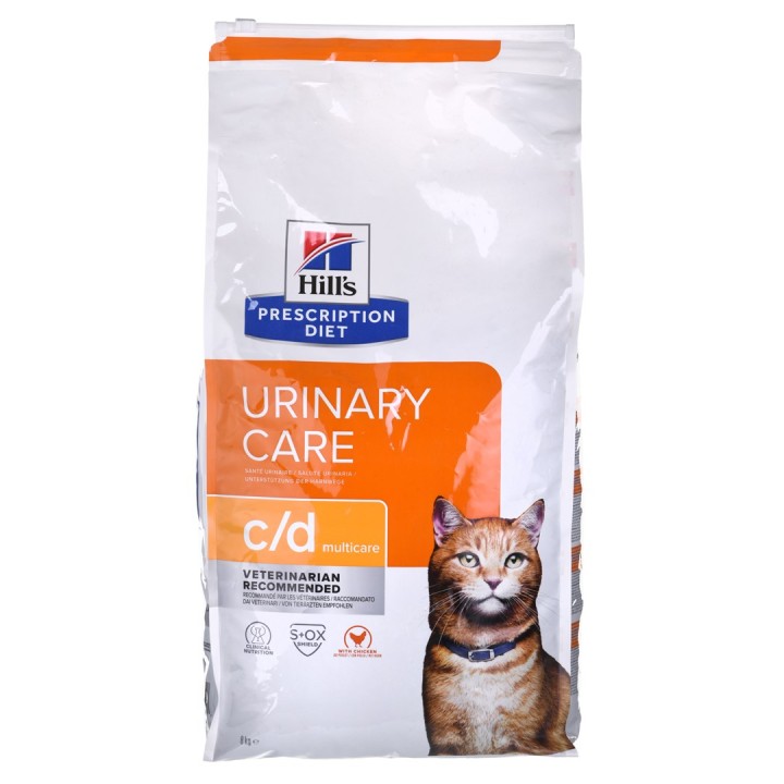 HILL'S PRESCRIPTION DIET Felina c/d Cura Urinaria Multicare Cibo secco per gatti Pollo 8 kg