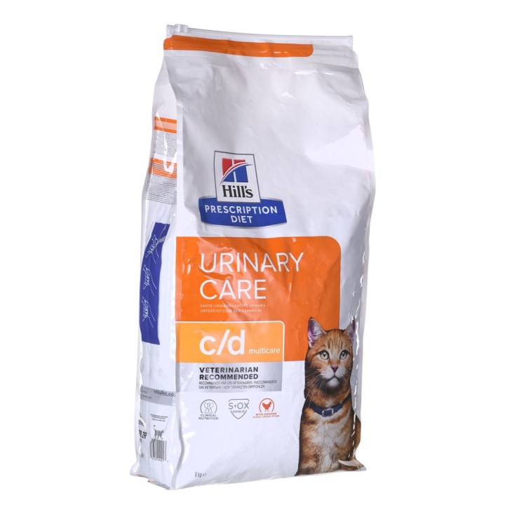 HILL'S PRESCRIPTION DIET Felina c/d Cura Urinaria Multicare Cibo secco per gatti Pollo 8 kg