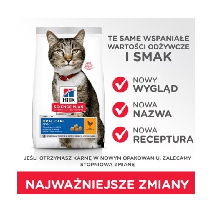 HILL'S SP Adult Oral Care Pollo - cibo secco per gatti - 1.5kg