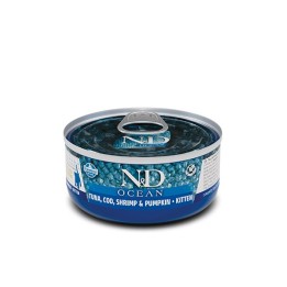 FARMINA N&D Ocean Kitten Tonno Merluzzo Gamberetto & Zucca – cibo umido per gattini – 70g