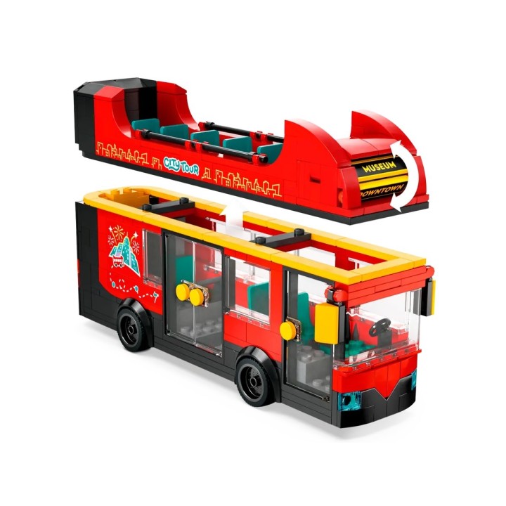 LEGO CITY 60407 Autobus rosso a due piani per escursioni