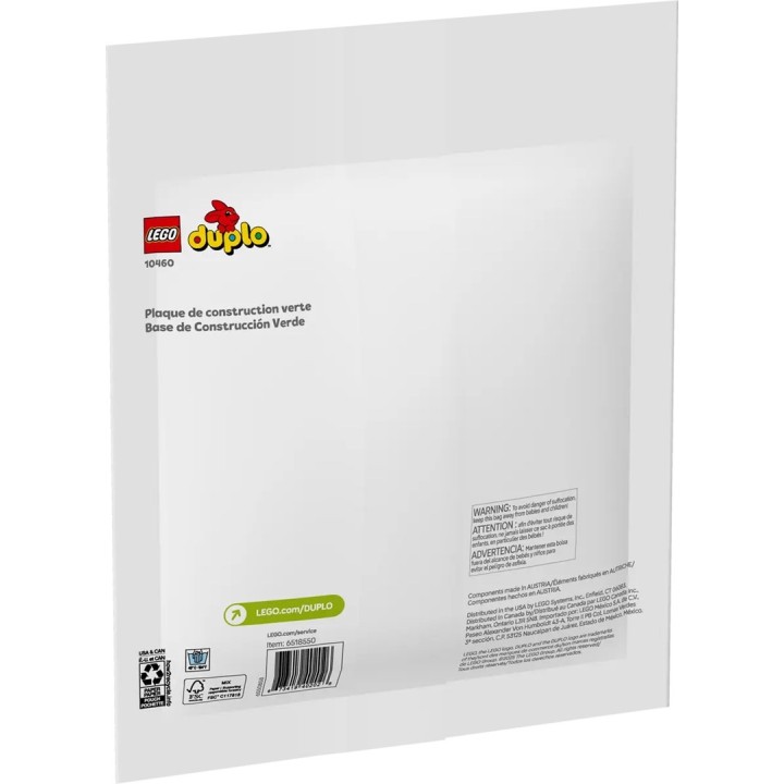 LEGO DUPLO 10460 Plancia di Costruzione Verde