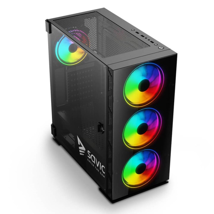 SAVIO PC case Prime X1 ARGB vetro nero
