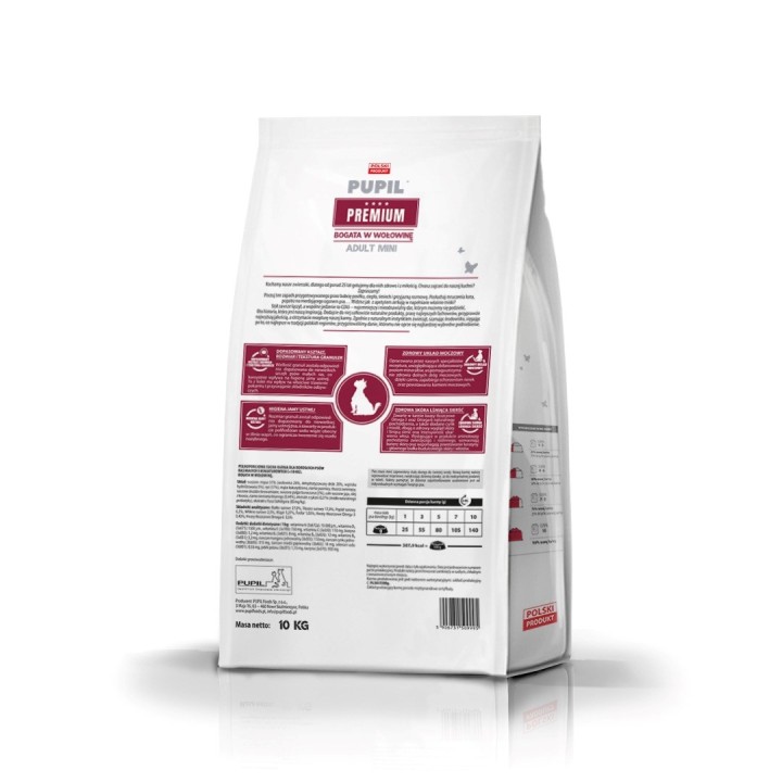 PUPIL Premium Mini ricco di manzo - cibo secco per cani - 10kg